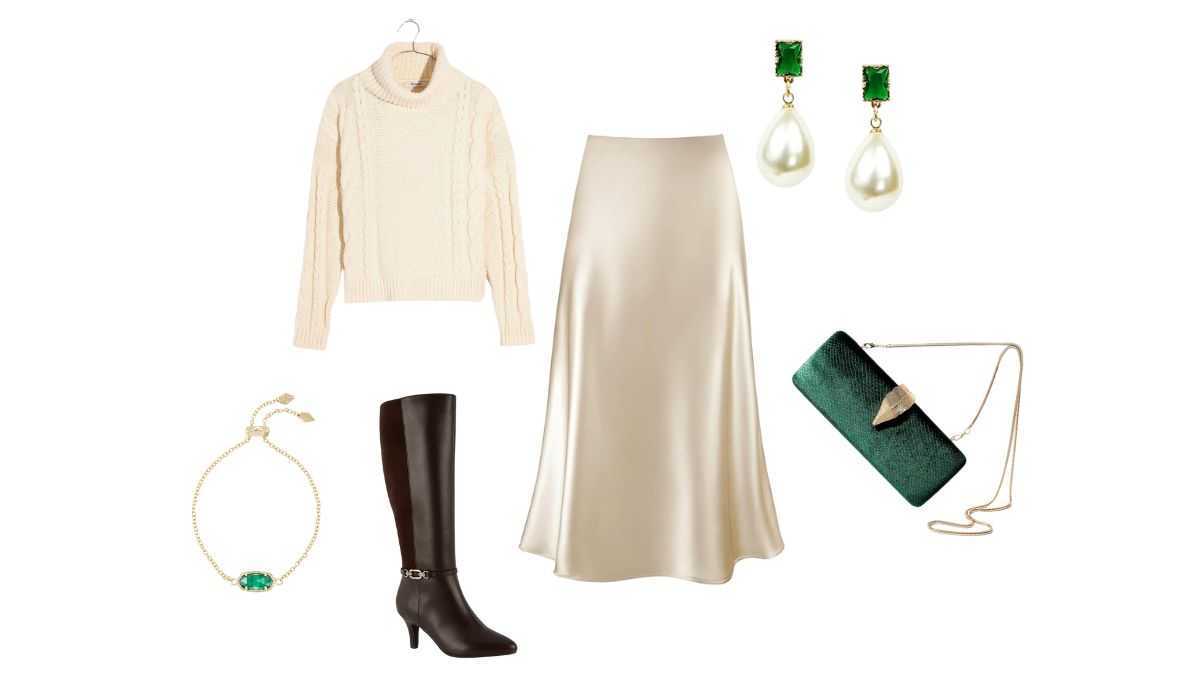 Wow en invierno complementos blancos y verdes.
