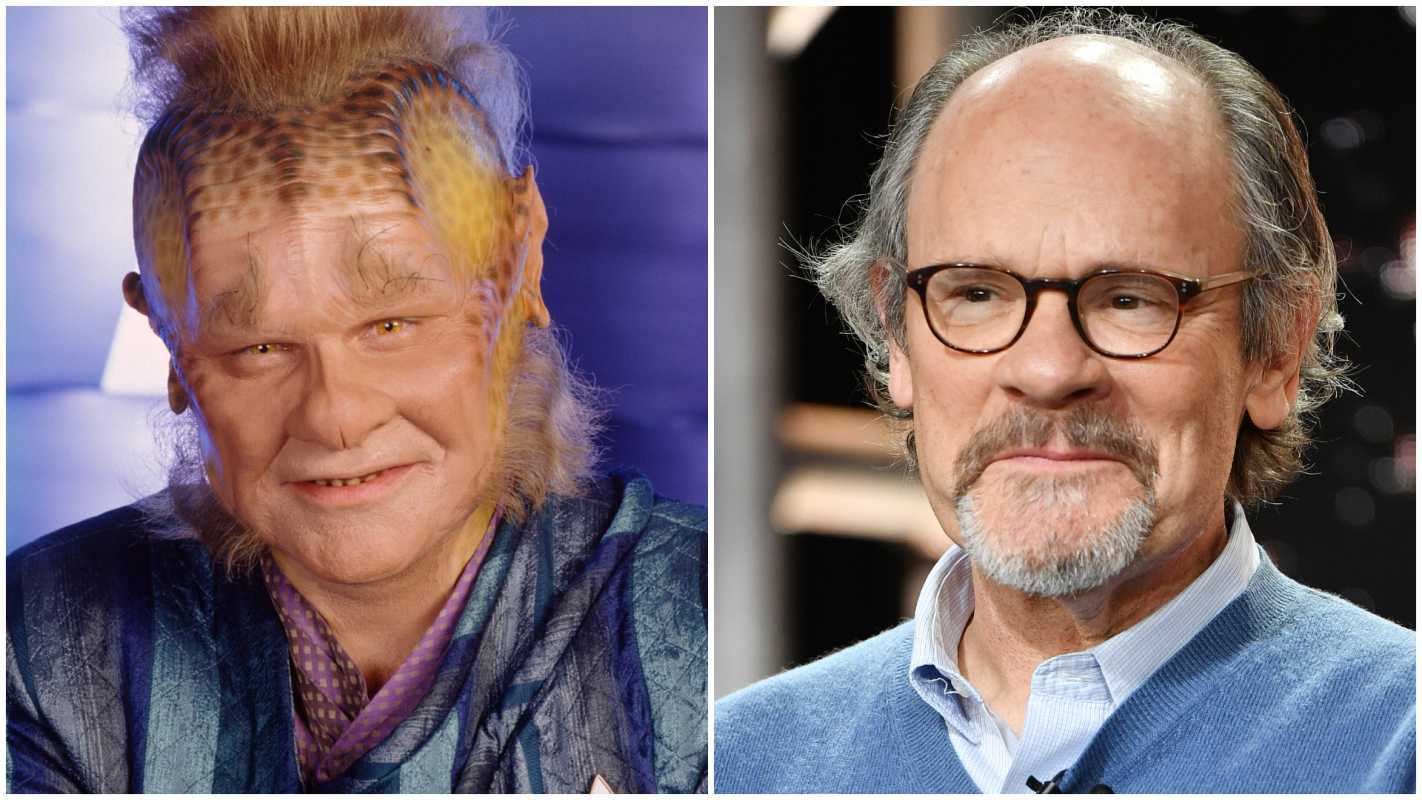 Ethan Phillips als Neelix im Jahr 1995 und beim TCA-Winter-Event 2020