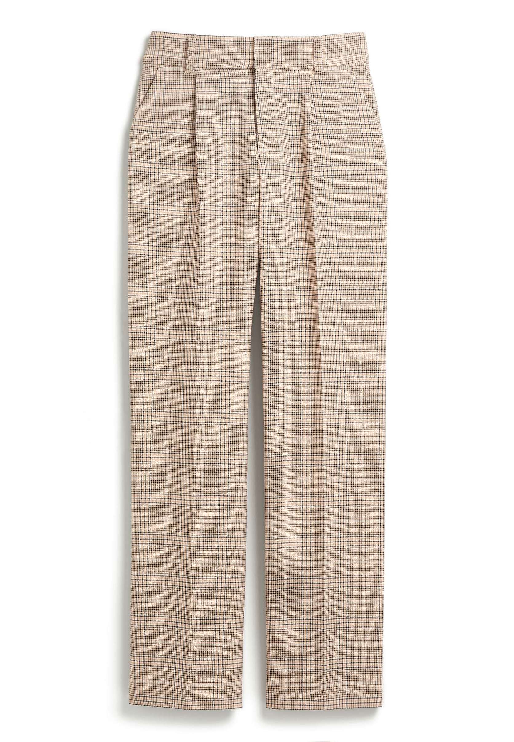 Παντελόνι Maurice Idealist Wide Leg Dress σε μπεζ καρό μοτίβο.