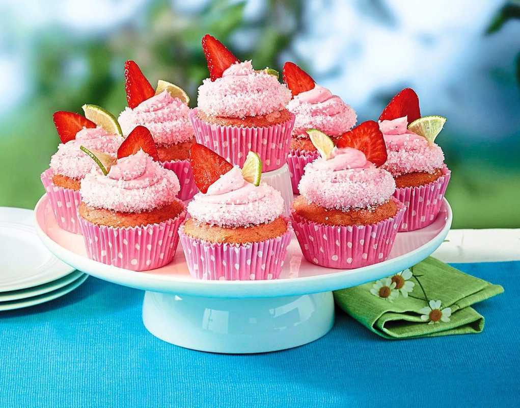 Aardbei Limoen Cupcakes