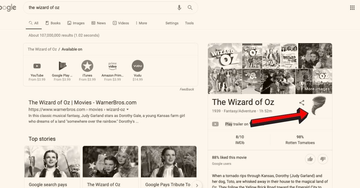 Google celebra 80º aniversário do Mágico de Oz