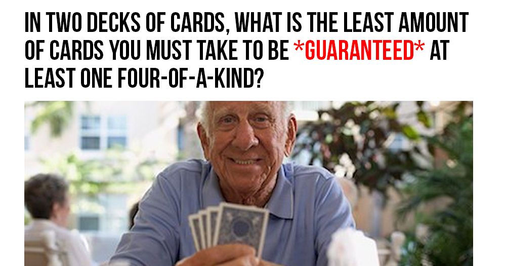 Aký je najmenší počet kariet na zaručenie kvality štyroch?