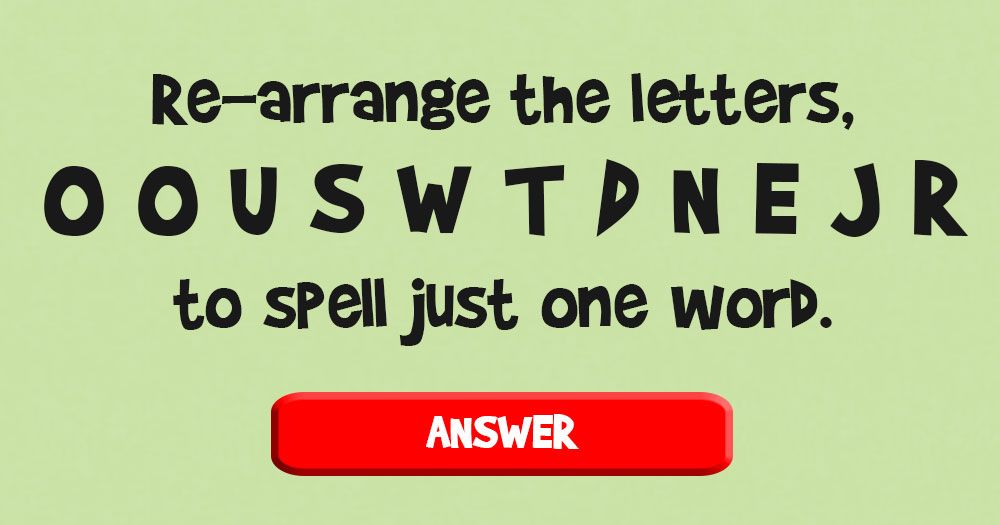 Järjestä kirjeet uudelleen niin, että kirjoitat vain yhden sanan!