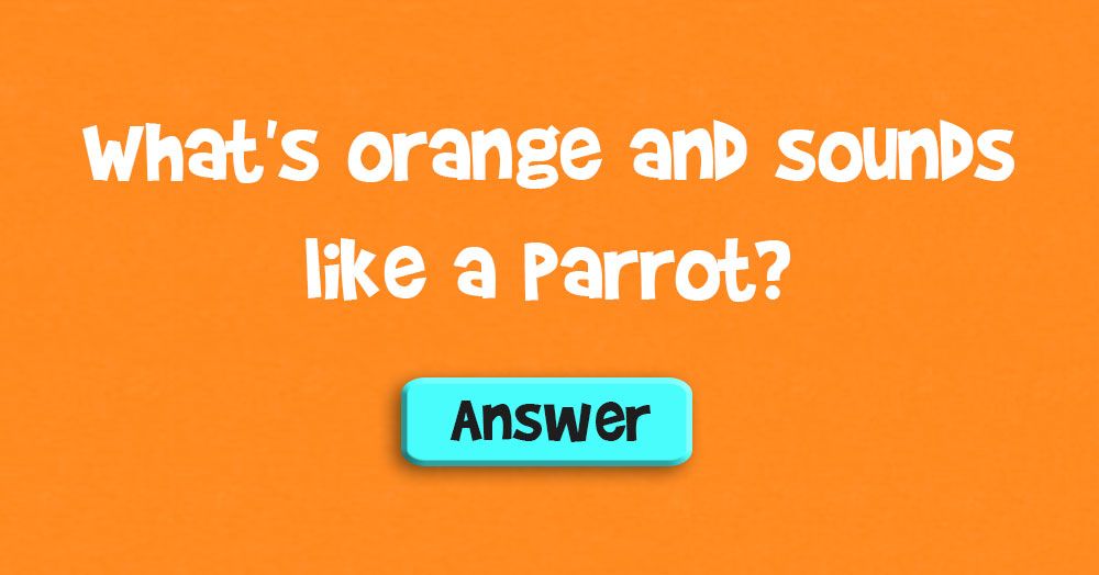 Kas yra oranžinė ir skamba kaip papūga?