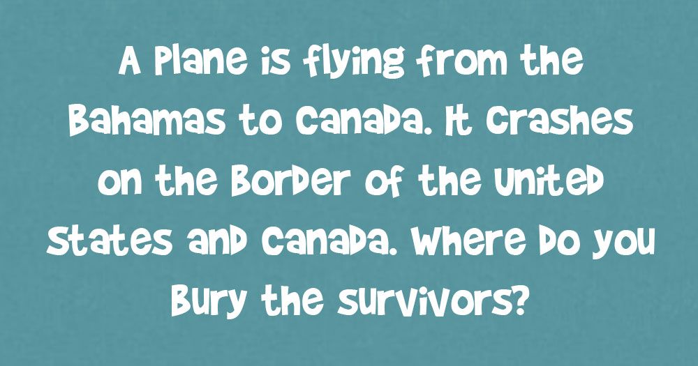 Letadlo letí z Baham do Kanady. Havaruje na hranici…