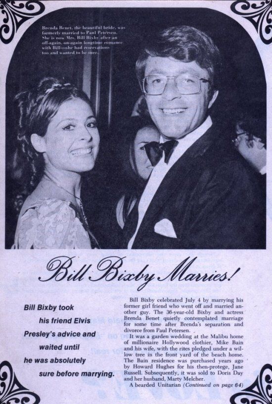 Bill Bixby in Brenda Benet se poročita