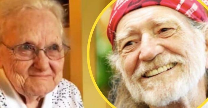 Mujer de 92 años tan emocionada cuando se entera de que Willie Nelson grabó una canción que ella escribió