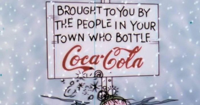 Vánoce Charlieho Browna původně obsahovaly reklamy společnosti Coca Cola