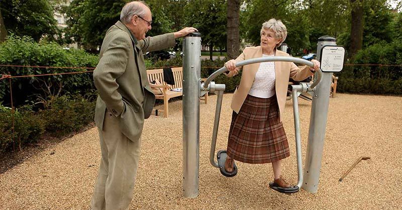 playground para idosos ajuda a aumentar a atividade e diminuir a solidão