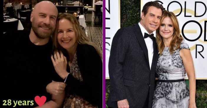 John Travolta e Kelly Preston comemoram 28 anos de casamento
