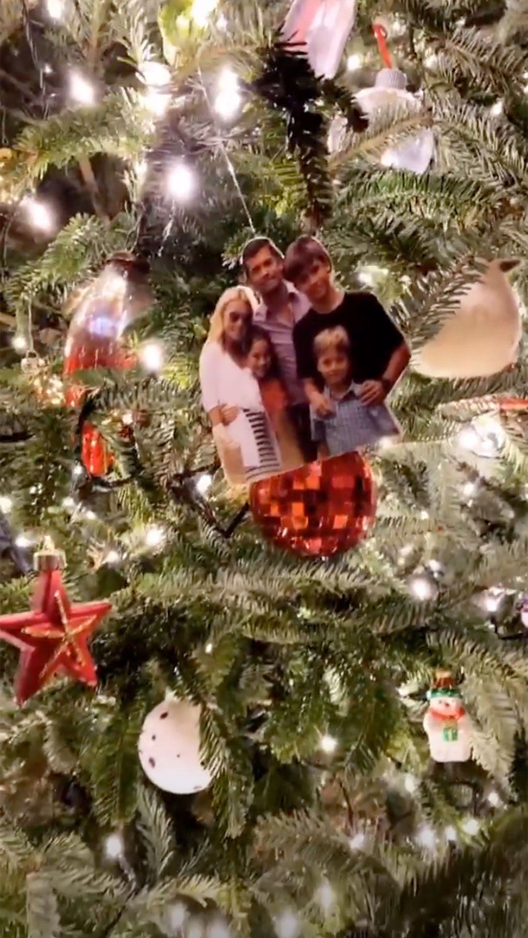 Kelly Ripa canvia els adorns tradicionals per a fotos familiars nostàlgiques al seu arbre de Nadal