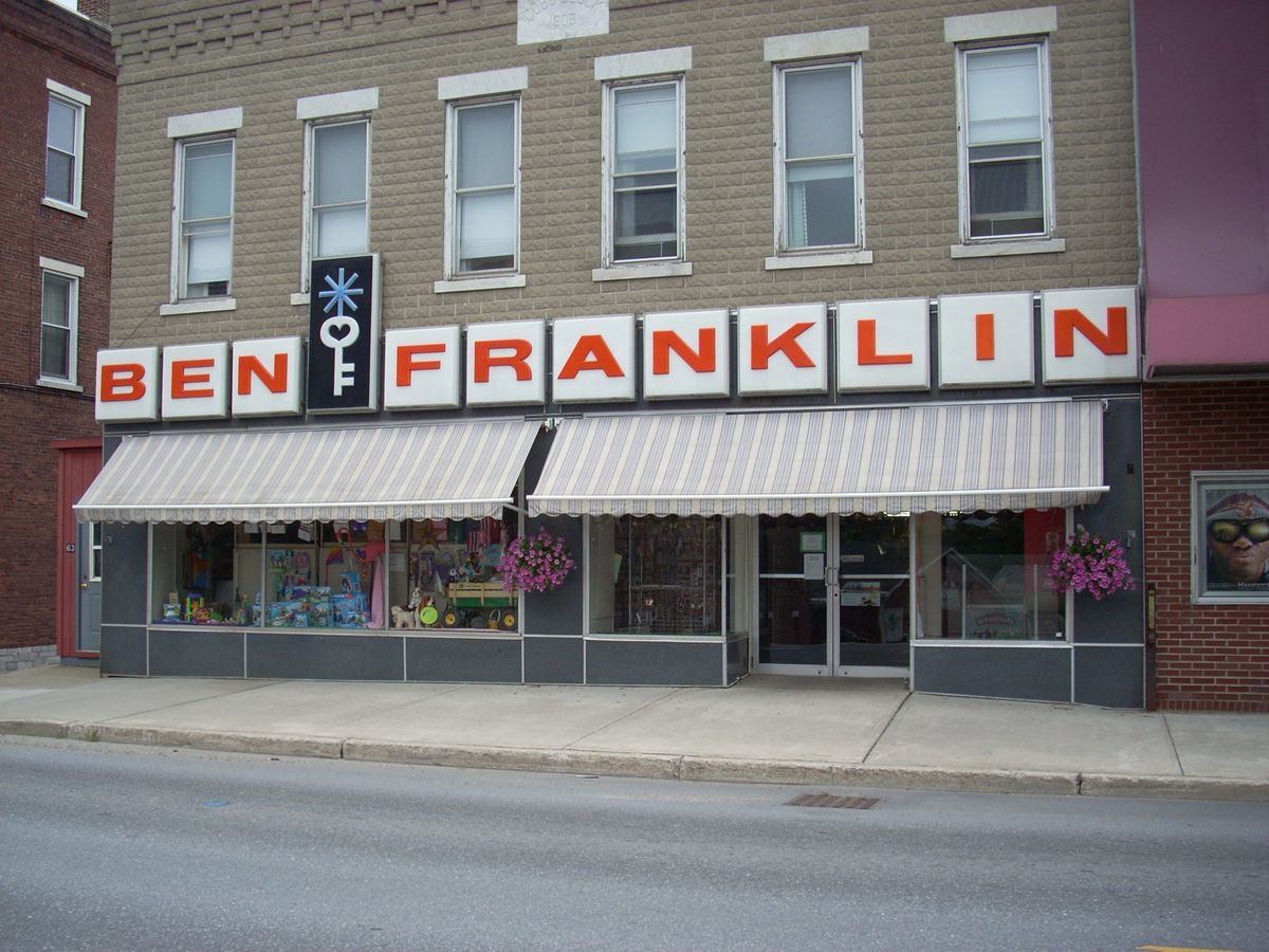 ben franklin beş ve beş kuruşluk mağaza