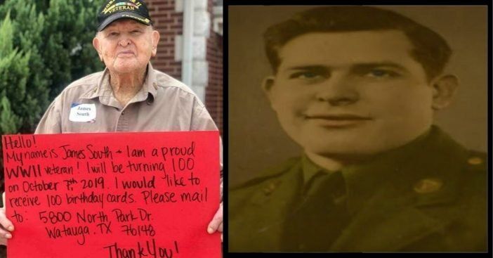 Veterán z druhé světové války požaduje 100 karet k 100. narozeninám - dostal toho mnohem víc!