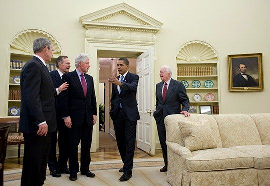 bývalí prezidenti v Bílém domě