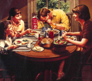Družine, ki jedo skupaj, je danes starinski koncept iz sedemdesetih let