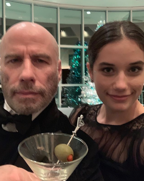 John Travolta a dcera Ella na Nový rok 2019