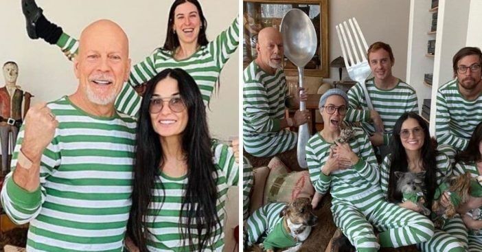 Demi Moore i Bruce Willis porten un pijama a joc