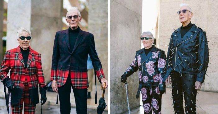 Avós de 86 anos modelam a linha de moda de seus netos em Paris